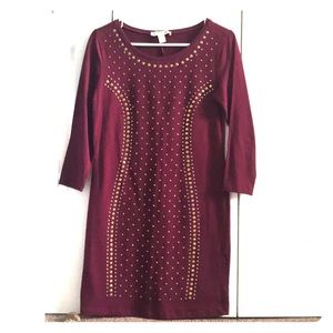 Maroon dress, size - L